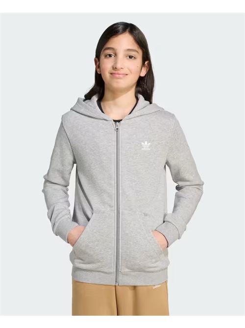 full zip hoodie ADIDAS ORIGINAL | JX2790MGREYH/WHITE